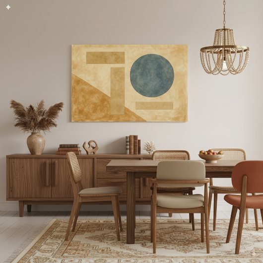 Toile Formes géométriques Abstraites du Boho Terre