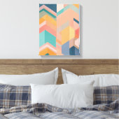 Toile Formes géométriques Art moderne coloré enveloppé C (Insitu(Chambre))