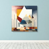 Toile Formes géométriques Art moderne coloré enveloppé C (Insitu (Plancher de Bois))