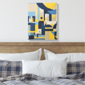 Toile Formes géométriques Art moderne coloré enveloppé C (Insitu(Chambre))