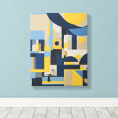 Toile Formes géométriques Art moderne coloré enveloppé C (Insitu (Plancher de Bois))