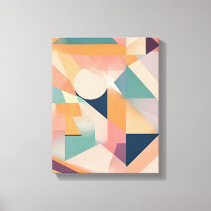 Toile Formes géométriques Art moderne coloré enveloppé C