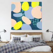 Toile Formes géométriques : style coloré Memphis (Insitu(Chambre))