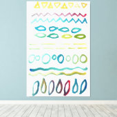 Toile formes peintes à la main (Insitu (Plancher de Bois))