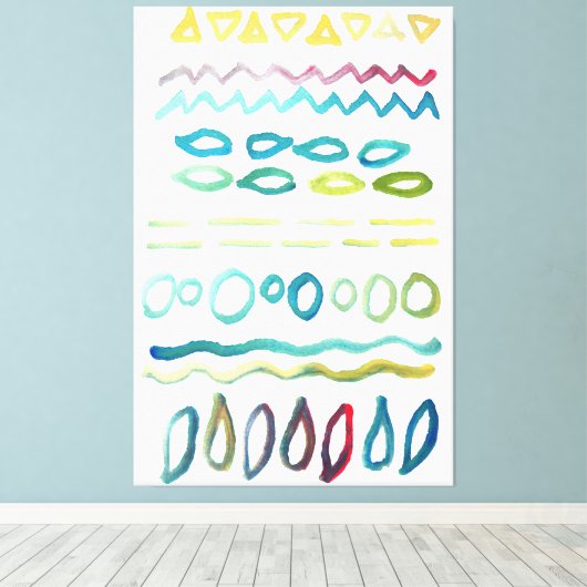 Toile formes peintes à la main (Insitu (Plancher de Bois))