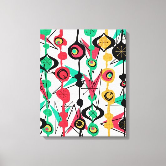 Toile Formes rétro atomiques | Art moderne du milieu du (Recto)