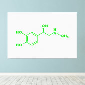 Toile Formule chimique moléculaire d'adrénaline (Insitu (Plancher de Bois))