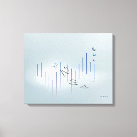 Toile Formule, graphique, symboles mathématiques 13 (Recto)