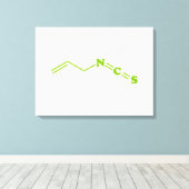 Toile Formule moléculaire de l'isothiocyanate de Wasabi  (Insitu (Plancher de Bois))