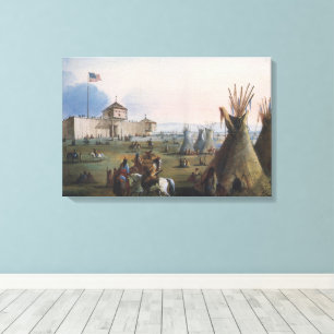 Toile Fort Laramie, Fort Sublette, Fort William, Miller