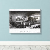 Toile Fort Sumter, Vue intérieure de la batterie à trois (Insitu (Plancher de Bois))
