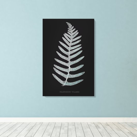 Toile Fougère - Polypodyum Vulgare - Effet radiographiqu (Insitu (Plancher de Bois))