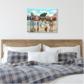 Toile Foule à la piscine Spa de Saratoga (Insitu(Chambre))