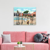 Toile Foule à la piscine Spa de Saratoga (Insitu(Salon))