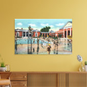 Toile Foule à la piscine Spa de Saratoga (Insitu(Salon))