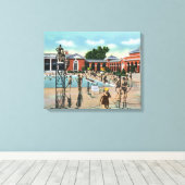 Toile Foule à la piscine Spa de Saratoga (Insitu (Plancher de Bois))
