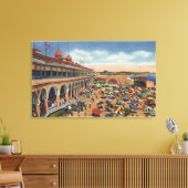 Toile Foule sur la plage devant le Casino (Insitu(Salon))