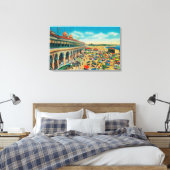 Toile Foule sur la plage devant le Casino (Insitu(Chambre))