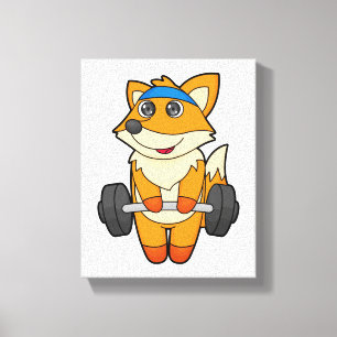 Toile Fox à Fitness avec Barbell