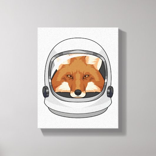 Toile Fox en astronaute avec casque (Recto)