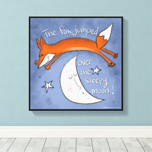 Toile Fox frappe sur la lune (Insitu (Plancher de Bois))