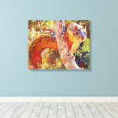 Toile Fox Squirrel Fermer l'art photographique Imprimer (Insitu (Plancher de Bois))