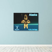 Toile Fractal Inuit Hunter - Alaska Postage (Insitu (Plancher de Bois))