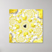 Toile Fractale dorée abstraite jaune (Recto)