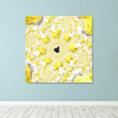 Toile Fractale dorée abstraite jaune (Insitu (Plancher de Bois))