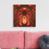 Toile Fractale orange rouge moderne abstraite lumineuse (Insitu(Salon))