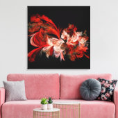 Toile Fractée Rouge Et Blanc (Insitu(Salon))