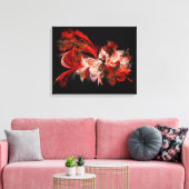 Toile Fractée Rouge Et Blanc (Insitu(Salon))