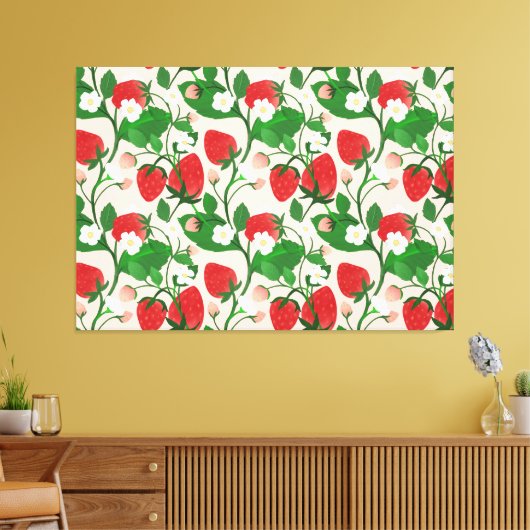 Toile Fraise d'été en rose (Insitu(Salon))
