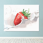 Toile Fraise et crème (Insitu (Plancher de Bois))