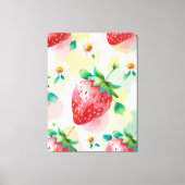 Toile Fraise mignonne arc-en-ciel Fête d'anniversaire de (Recto)