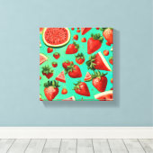 Toile Fraises Et Pastèque (Insitu (Plancher de Bois))