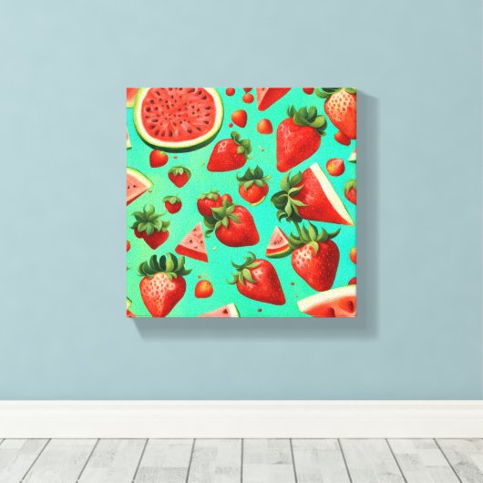 Toile Fraises Et Pastèque (Insitu (Plancher de Bois))