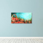 Toile Fraises et poulets (Insitu (Plancher de Bois))