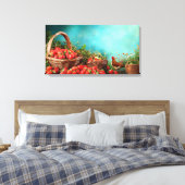 Toile Fraises et poulets (Insitu(Chambre))