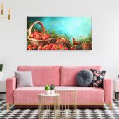 Toile Fraises et poulets (Insitu(Salon))