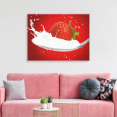 Toile Framboise avec éclaboussure de lait (Insitu(Salon))