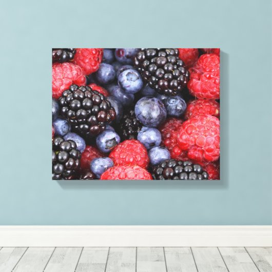 Toile Framboises à bleuets (Insitu (Plancher de Bois))