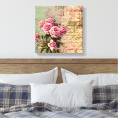 Toile francais chic, shabby chic, roses roses roses, flo (Insitu(Chambre))