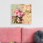 Toile francais chic, shabby chic, roses roses roses, flo (Insitu(Salon))