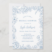 TOILE FRANÇAIS Invitation de douche nuptiale (Devant)