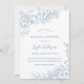 TOILE FRANÇAIS Invitation de douche nuptiale (Devant)