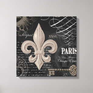 Toile Français vintage moderne fleur de lis