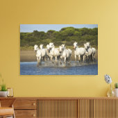 Toile France, Camargue. Chevaux traversent l'estuaire 3 (Insitu(Salon))