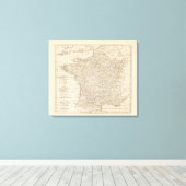 Toile France Divisée en cercles et départements 2 (Insitu (Plancher de Bois))