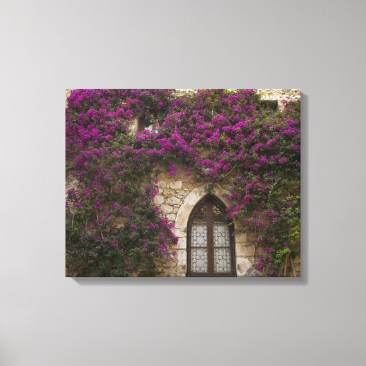 Toile France, Provence, Eze. Rose Brillant (Recto)